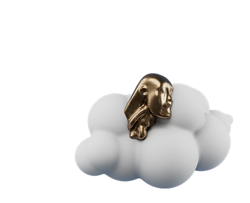 cloud with gold head